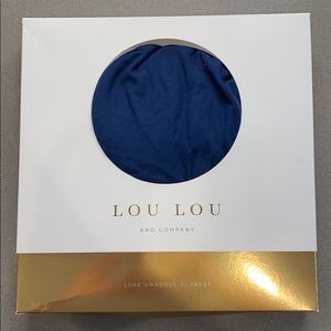 Lou Lou and Company Luxe Swaddle Blanket Navy